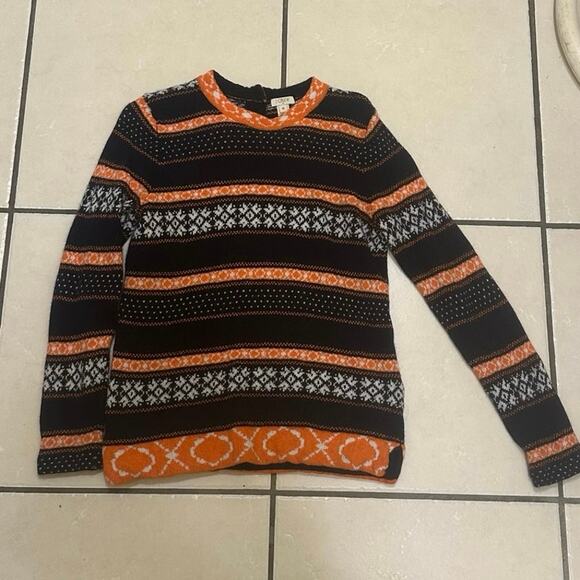 J. Crew Women’s Nordic Faire Isle Wool Blend Sweater Sz. M - Picture 5 of 6